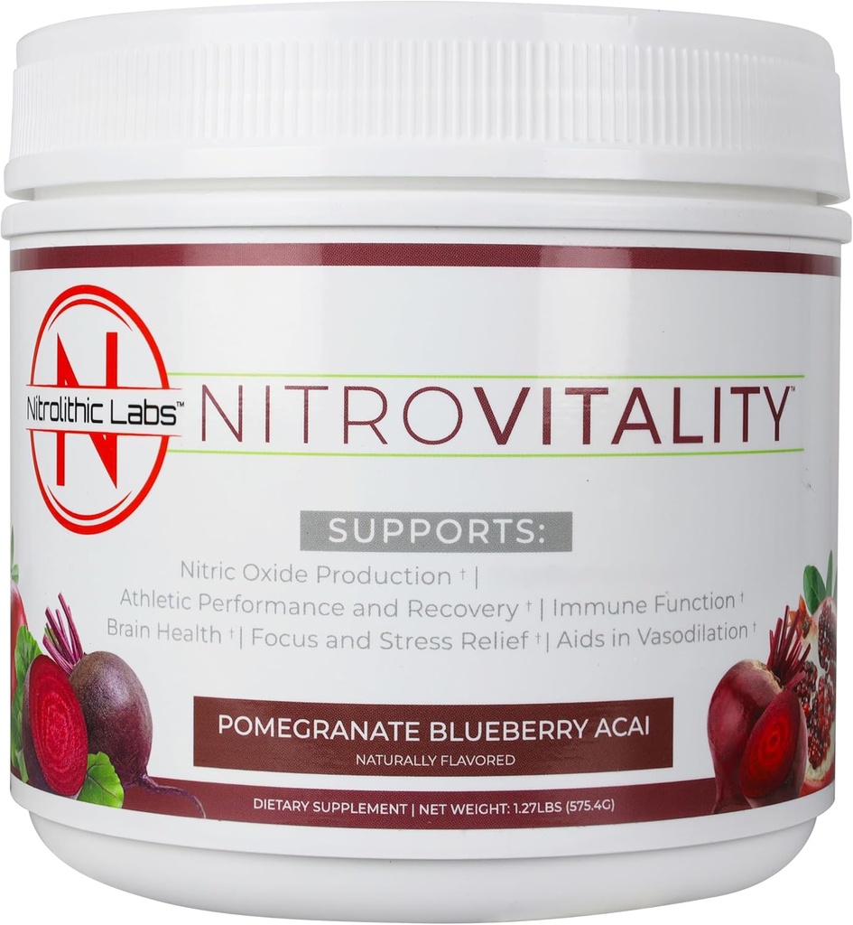 Powder Nitric Oxide - Premium Beet Root Powder - Nitric Oxide Suplemen untuk Pria & Women - 60 Servis