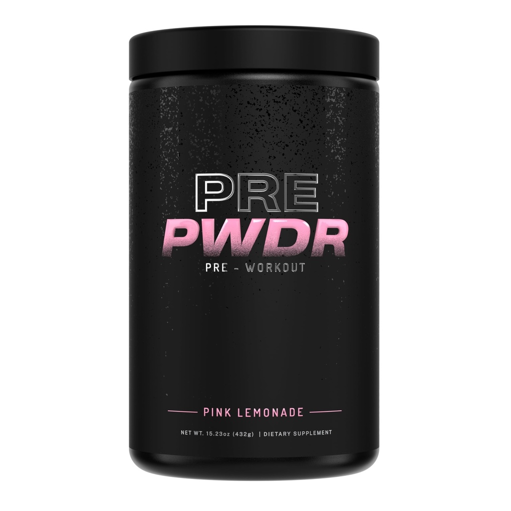 PWDRS Pre-Workout Powder, All Natural Pre Workout for Energy, Pompa, Endurance & Power, with Caffeine (Pink Lemonade)