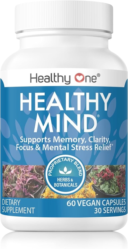 Pikiran sehat - Aman untuk Teens - Kabut Otak - Fungsi Kognitif - Konsentrasi - Fokus - Optimisasi Neural - Mood - Ginkgo Biloba - Ginseng - Rhodiola