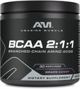 Amazing Muscle BCAA 2: 1: 1 ASAL 124; 30 Pelayan: 124; Natural Flavor 14; 315 Grams Powder 14; Branched Chain Acids Supplemen 124; Dibuat di AS (30 Pelayan, Grape Candy)