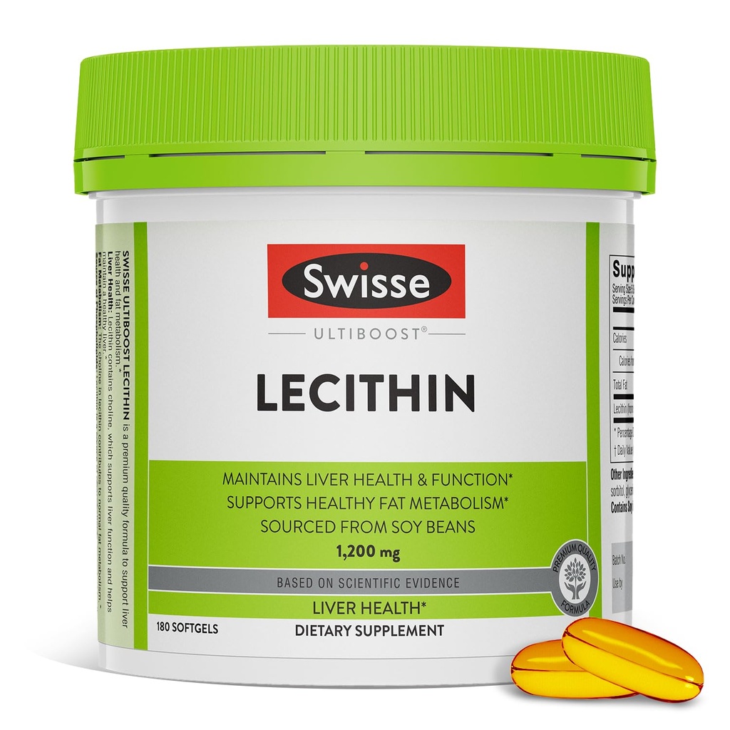 Swisse Soy Lecithin 1200 mg Softgeels Capsules 124; Mempertahankan Kesehatan dan Fungsi Liver