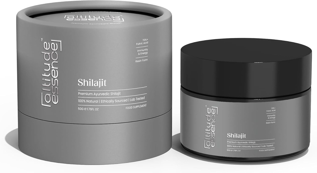 Shilajit, Murni Himalaya Organik Shilajit Resin, Potency Gold Tingkat 85 + Trace Minetal & Fulvic Acid for Energy, Metabolisme & Imune Dukungan Supplemen Pria & Perempuan (50 gram)
