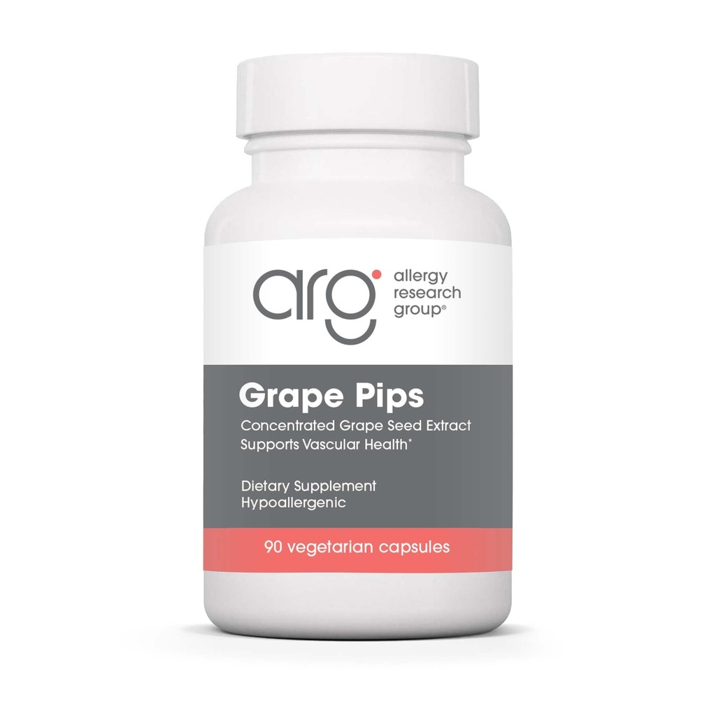Serap Grape Grup Alergy Research - Grape Seed Extract, Proanthocyanidins, Polyphenols, Herbal Suplemen, Organik, 300mg Capsules - 90 Count