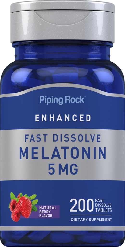 Piping Rock Melonatin 5mg 124; 200 Fast Dissolve Tablet: