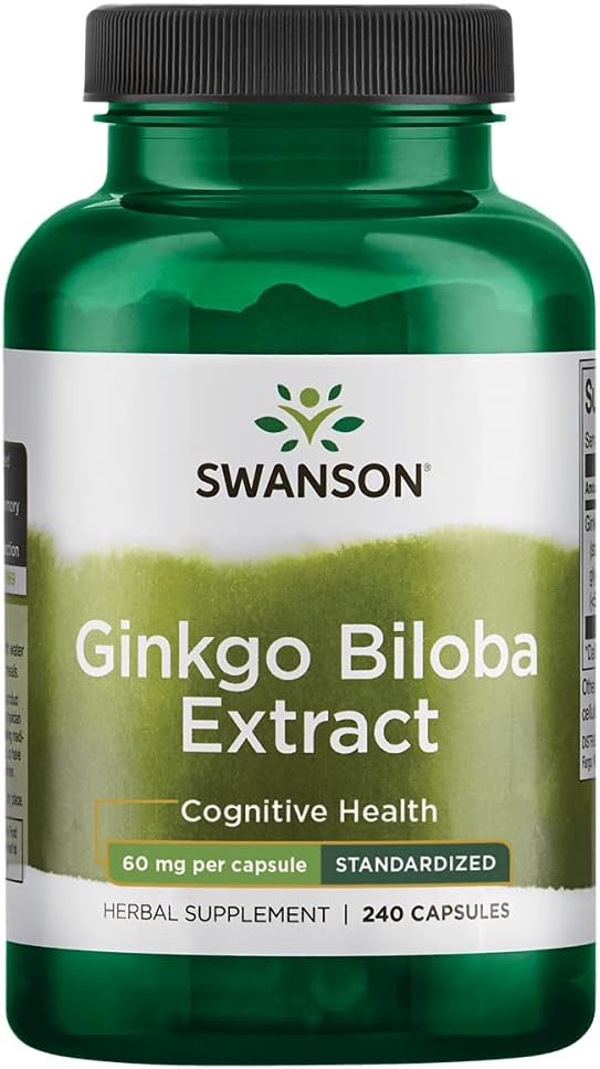Swanson Ginkgo Biloba Ekstrak 24% 60 Miligram 240 Capsules