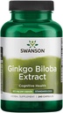 Swanson Ginkgo Biloba Ekstrak 24% 60 Miligram 240 Capsules