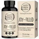Joy- Filled Mood Suppplement - 7 Herb Complex w / St. Johns Vort 124; Stress Relief - Membantu Tenang Pikiran & Body 134; 100% Pembangkit - Berdasarkan Happy Pistls, Ashwagandha, Rhodiola Ros4; Adaptogens, 60 Ct