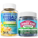 Vegan Omega - 3 100mg + Turmeric, Gummi Fiber