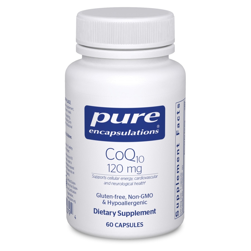 Ensulasi murni CoQ10 120 mg - Suplemen Koenzim Q10 untuk Kesehatan Jantung, Energi, Antioksidan Antioksidan Otak & Kesehatan Ingatan - Kesehatan Sel, Dukungan Kognition & Cardiovaskular * - 60 Kapsul