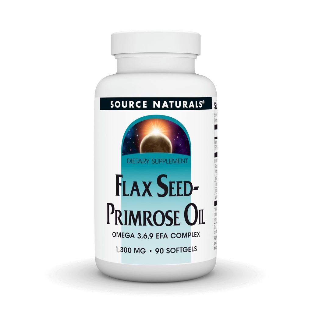 Sumber: Flax Seed- Primrose Oil, Omega 3.6,9 EFA Complex, 1300mg - 90 Softgels