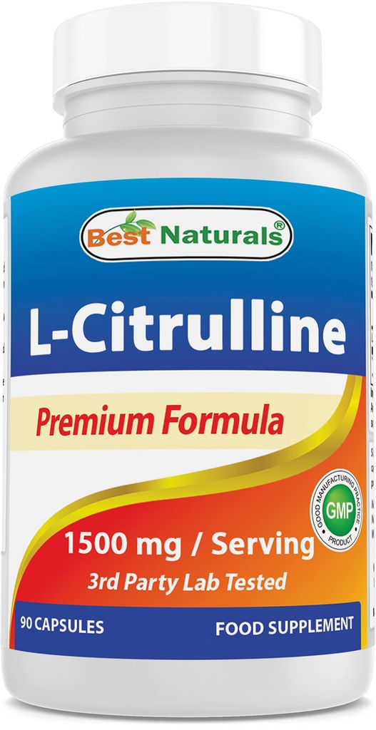 Kapsul L-Citrulline Terbaik - 1500mg / Serving - Non- Gluten Free - 90 Capsules (90 Cacah (Paket 1))