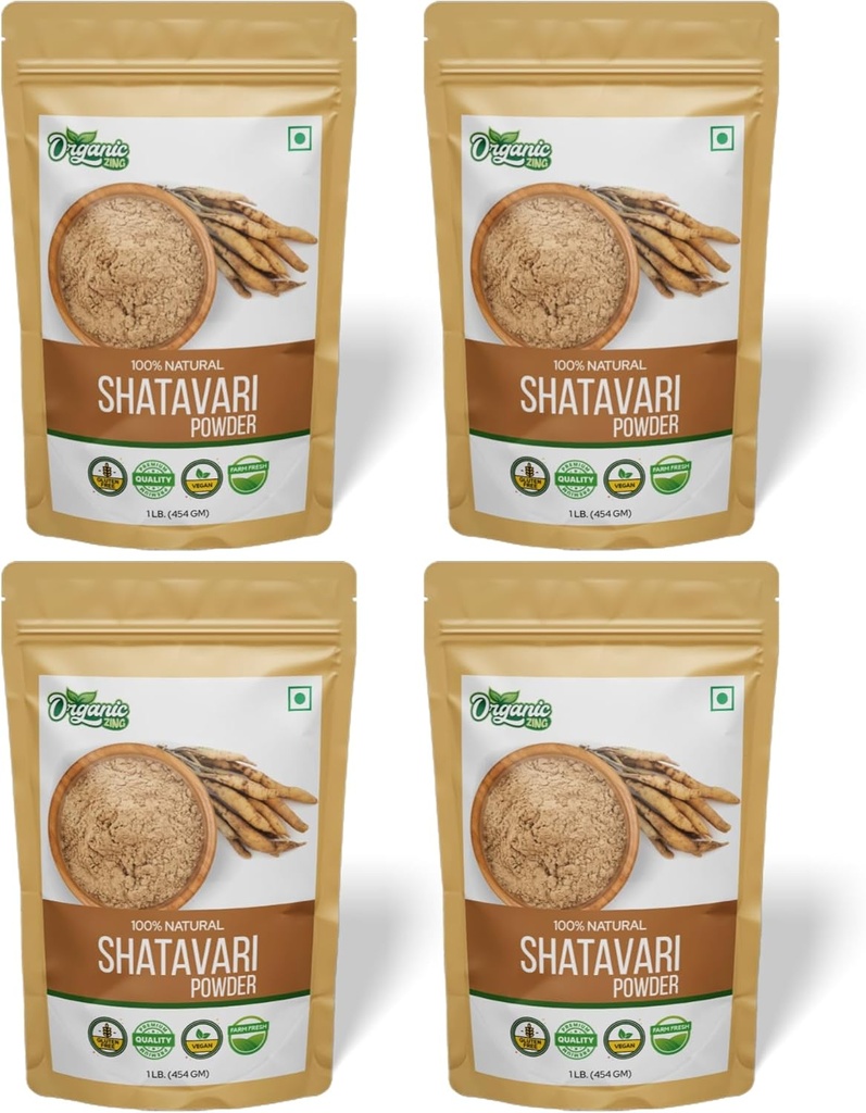 Rangkullah Vitalitas Anda: Menimbulkan Esence Feminin Anda dengan Shatavari Powder Organik Blend - 16 Ounces (Paket 4) - A Pure dan Natural Ayurvedic untuk Dukungan Kesehatan Wanita Holistik