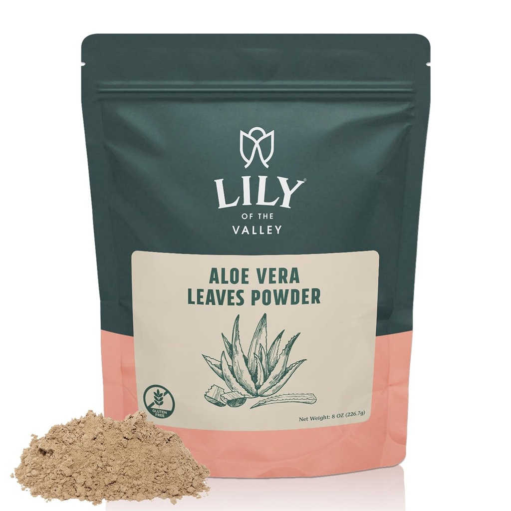 LILY OF THE VALLEY Aloe Vera Popper - Aloe Barbadensis - Ideal for Hair and Face Mask - Great for Shakes & Smoothies - Natural, Vegan & Gluten- Free (8oz, 226g) - Paket May Vary