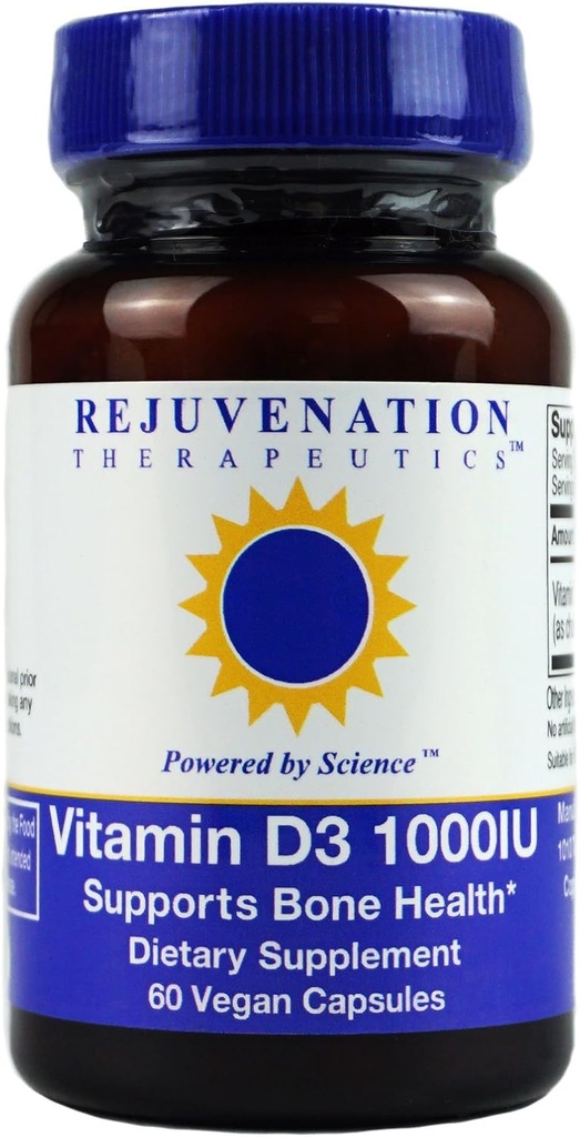 Remeremation Therapeutics Vitamin D3 - Bone Health Support (60 Vegan Capsules)
