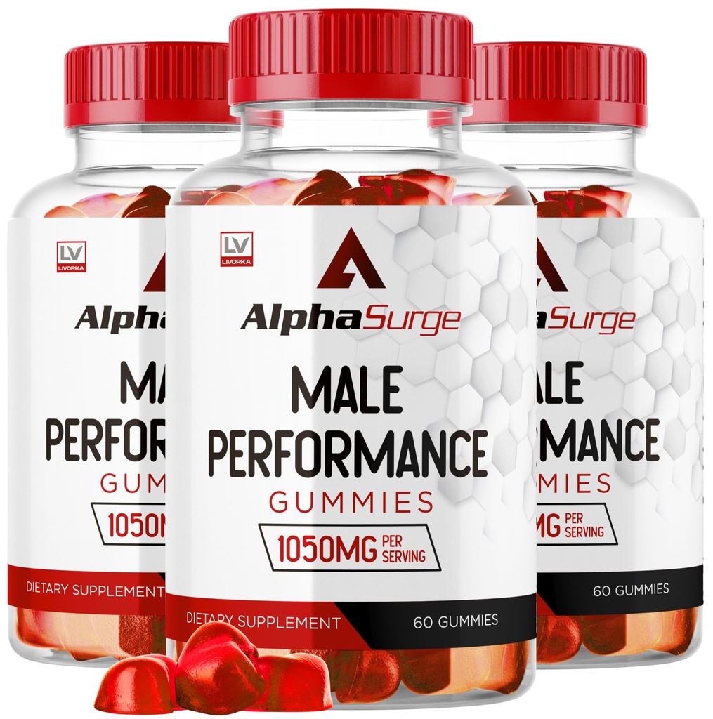 LIVORKA Alpha Surge for Men - Alpha Surge Gummies for Male, Alfa Surge Gummies, Alpha Surge XL Gummie, Alfa Surge Gummies, Alpha Sugre Male, 180 Gummies selama 3 Bulan