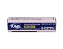 Tums Ekstra Kekuatan 750 Antax dengan Calcium Suplemen Kalsium Kaya Berries Didukung Didukung Flavored - 24 Pocket Ukuran Rolls dari 8 Tewable Tablet Masing-masing Gulung (192 Terbuat Tableg Total)
