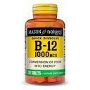 MASON NATURAL B12 1000 mcg Quick Dissolve Tablet untuk Conversion Healthy Food into Energy, 200 Day Supply