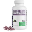 Bronson Elderberry Ekstra Kekuatan, Supports Healthy System & Antioksidant Protection, Non GMO, 180 Vegetarian Capsules