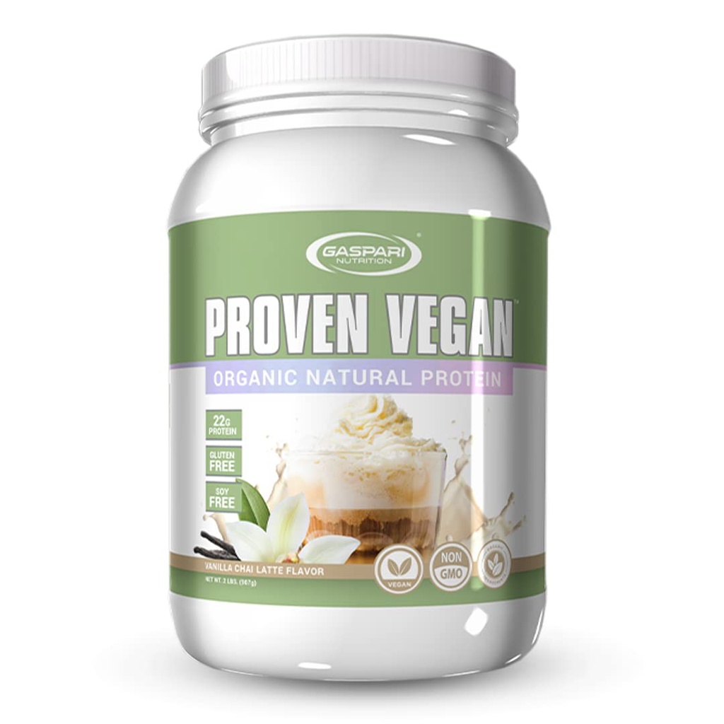 Pemancar Nuklir Gasuni Protein Vegan, Protein Alam Organik, Gluten Free, Soy Free, NON GMO (2lbs, Vanilla Chai Latte)