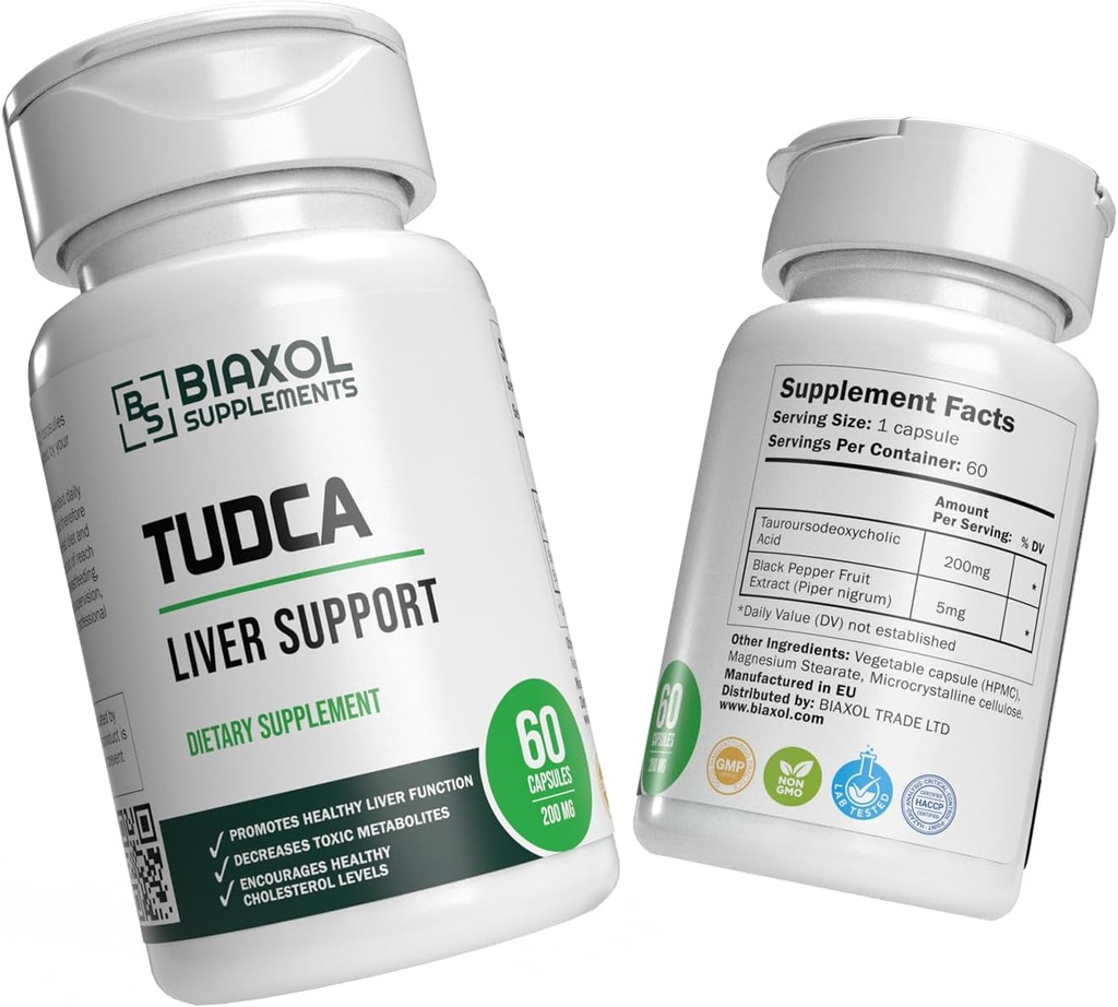 2024 Best TUDCA (Tauroursodeoxycholic Acid) Acid 124; Liver Health 124; Lab Test 124; 60 Capsules