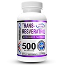 MaAC10 Trans Resveratrol 500mg Tambahan (Mikronized Farmasi Tingkat 99% Pure Transveratrol Ekstraksi + BioPerine untuk Absorpsi Superior) (2X 250mg Capsules 60ct)