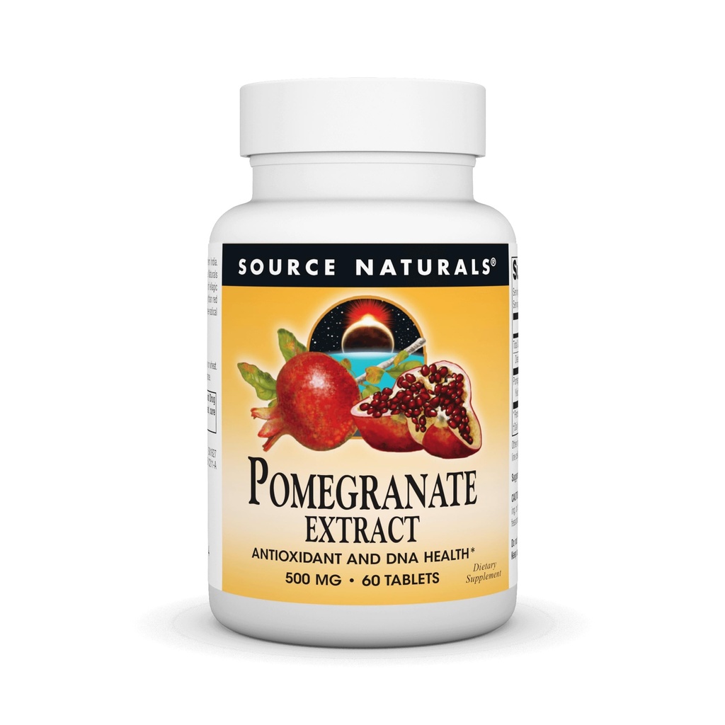 Pomegranate Extract 500mg Complete Whole Fruit Ellagic Antioksidant & Added Fiber - 60 Tablet