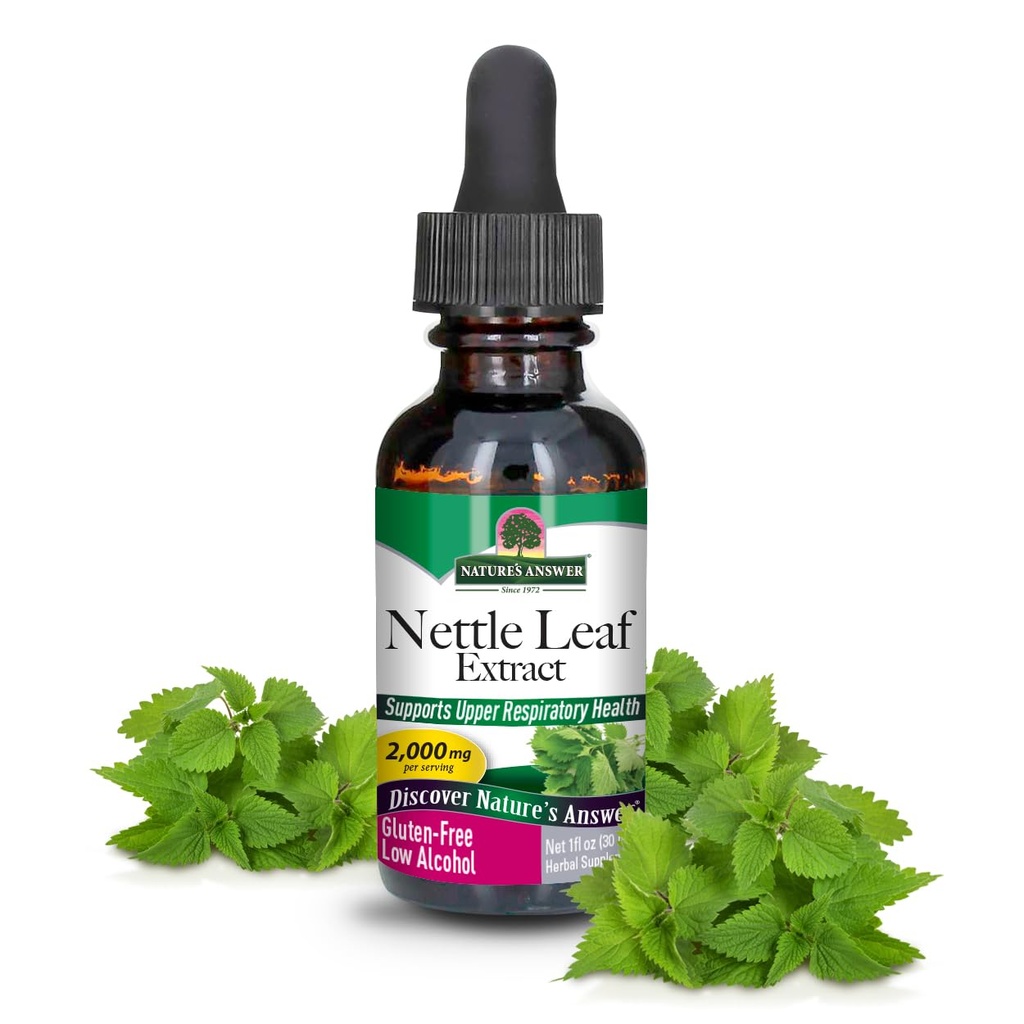Nature 's Respons Nettle Leaf dengan Organic Low Alkohol 1 Fluid Ounce 124; Herbal Suplemen 124; Membantu Proviculmune Kesehatan 124; Non-GMO, Kosher, Gluten- Free