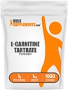 BulkSuplements.com L- Carnitine Tartch Powder - Amino Acid Application, Carnitine Supplement - Bebas rasa & Gluten, 1g per Serving, 1kg (2.2 lbs) (Paket 1)