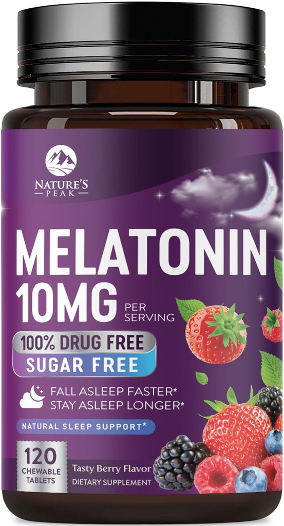 Melonain Sleep Supplemen - Quast Dissolve Melonuin Per mg Per Serving for Dewata - Maximum Power Melonatinin Tablets for Restful Sleep Dupport, Strawberry Flavor, Bottoms USA - 60 Day Supply