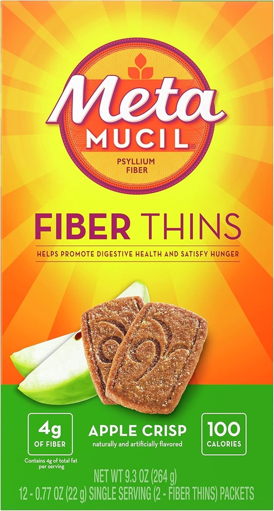 Meducil Fiber Wafers Apple Crisp Packets, 2 ea