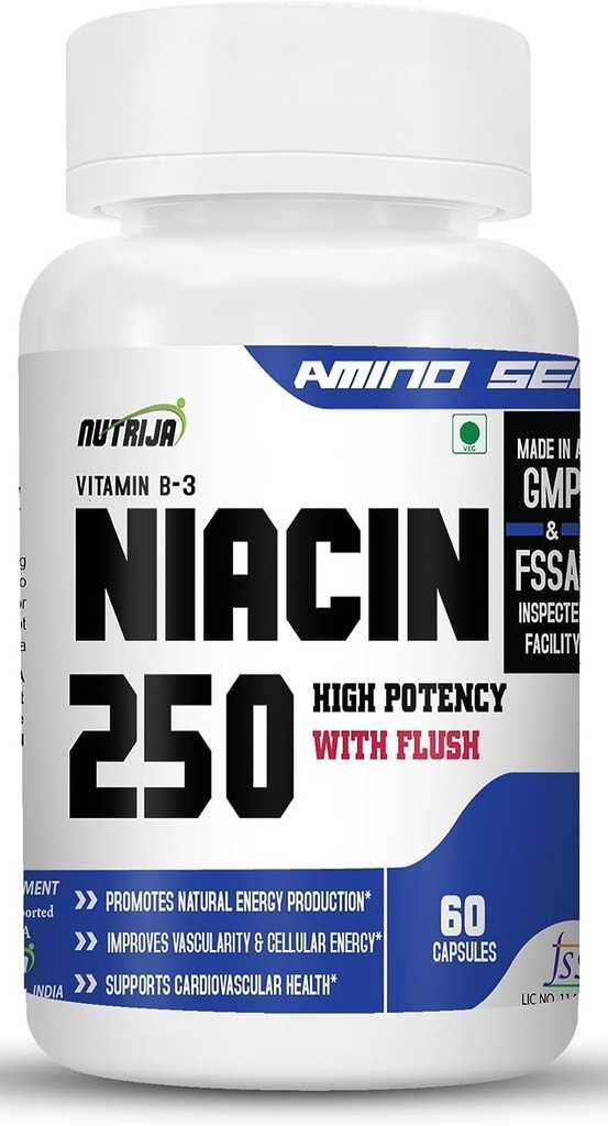 Niacin 250 / Vitamin B-3- 60 Capsules