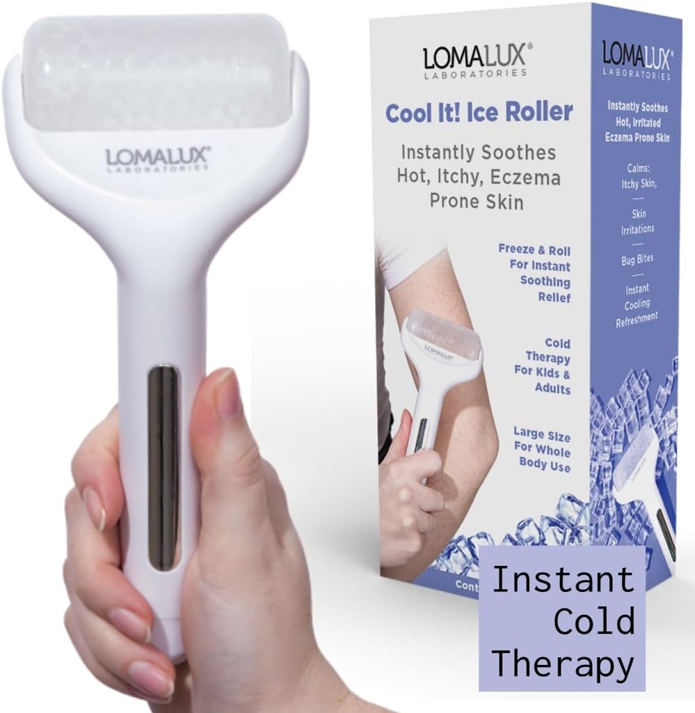 Loma Lux Cool IT! ICE Roller - Whole Body Cold Therapy Temportually Relieves Skin Itch, Skin Irritation, Eczema, Skin Rashes, Minor Burns, Sunburn