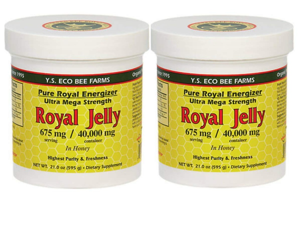 Y.S. Eco Bee Farms, (2 Pack) Royal Jelly, di Honey, 675 mg, 1.3 lbs (595 g)