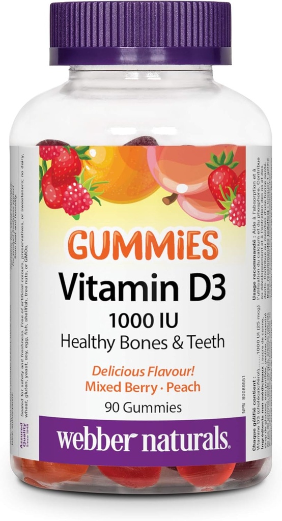Webber Natruals Webber Vitamin D3, 1000 Iu 90 Count