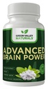 HIJAU VALLEY NATURALS - Advanced Brain Power - Supports Healthy, Normal Brain Fungsi, Fokus dan konsentrasi, secara klinis merumuskan untuk mendukung Kejelasan Otak Sehat. (1 Botol, 60, Hitung)