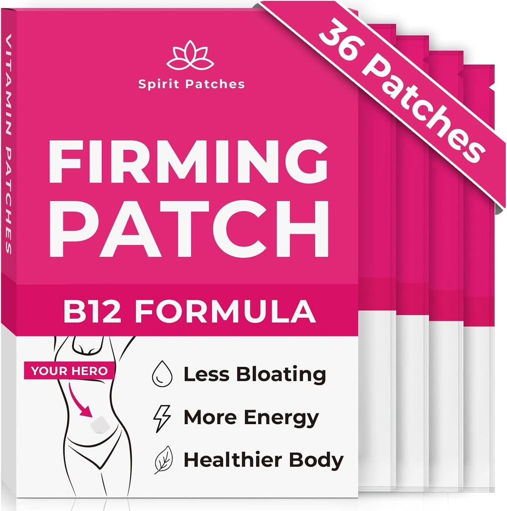 Tembakkan B12 Patch (Kemasan 36) - 100% Patch Vitamin Natural untuk Perempuan, Dukungan Energi & Tubuh, Patch Adhesive-Admissive - Enhanced Formula