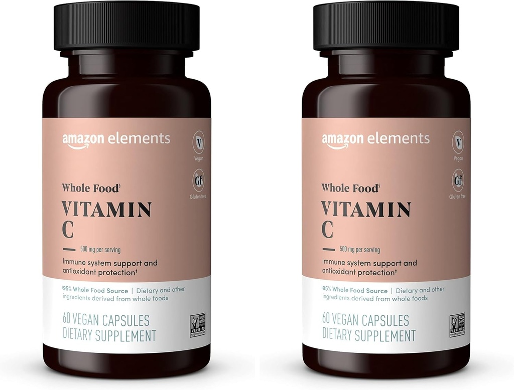 Elemen Whole Food Vitamin C, 60 Capsules (Paket 2)