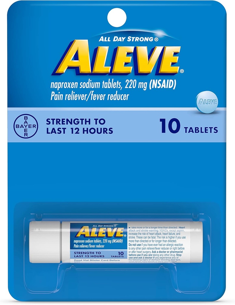 Aleve Pain Reliever / Fever Reducer Tablet, 220 mg 10 ea (Paket 3)
