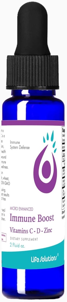 Solutions Liquid Immune Booster - Imune Dukungan Suplemen dengan Vitamin C dan Zinc dengan VIT D3 Dewasa - Imune Dukungan dan kekebalan Boosters untuk Dewasa - 2 flamo Dropper