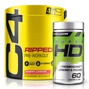 C4 Ripped & SuperHD, Bundle Thermogenic, Powder Pra Rap Kerja C4, Cherry Limeade 30 Servings + SuperHD dengan Capsimax dan Green Tea Extract, 60 Servings
