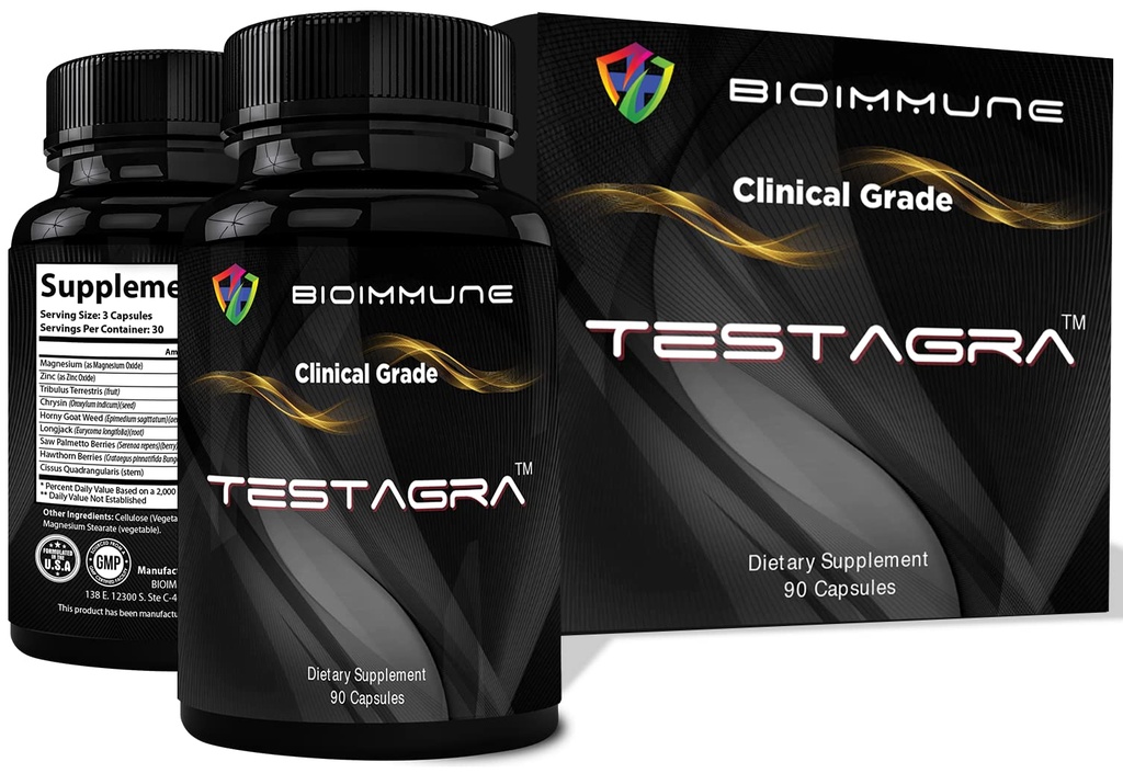 TATosteron Booster untuk Pria 10X Konsentrasi 90 Kapsul Saw Palmetto, Tribulus, Tongkat Ali, Horny Goat Weed, Zinc