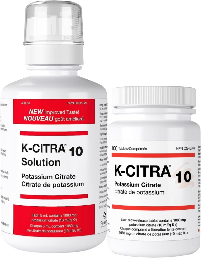 100 Tablet - Tambahan Potasium Citrate - Terapi Alkali Efektif & Penginapan Dusun Sederhana - yang terbaik untuk Deplesi Potasium & Kidney Stones - Berisi 1080mg Citrate Potasium per Tablet