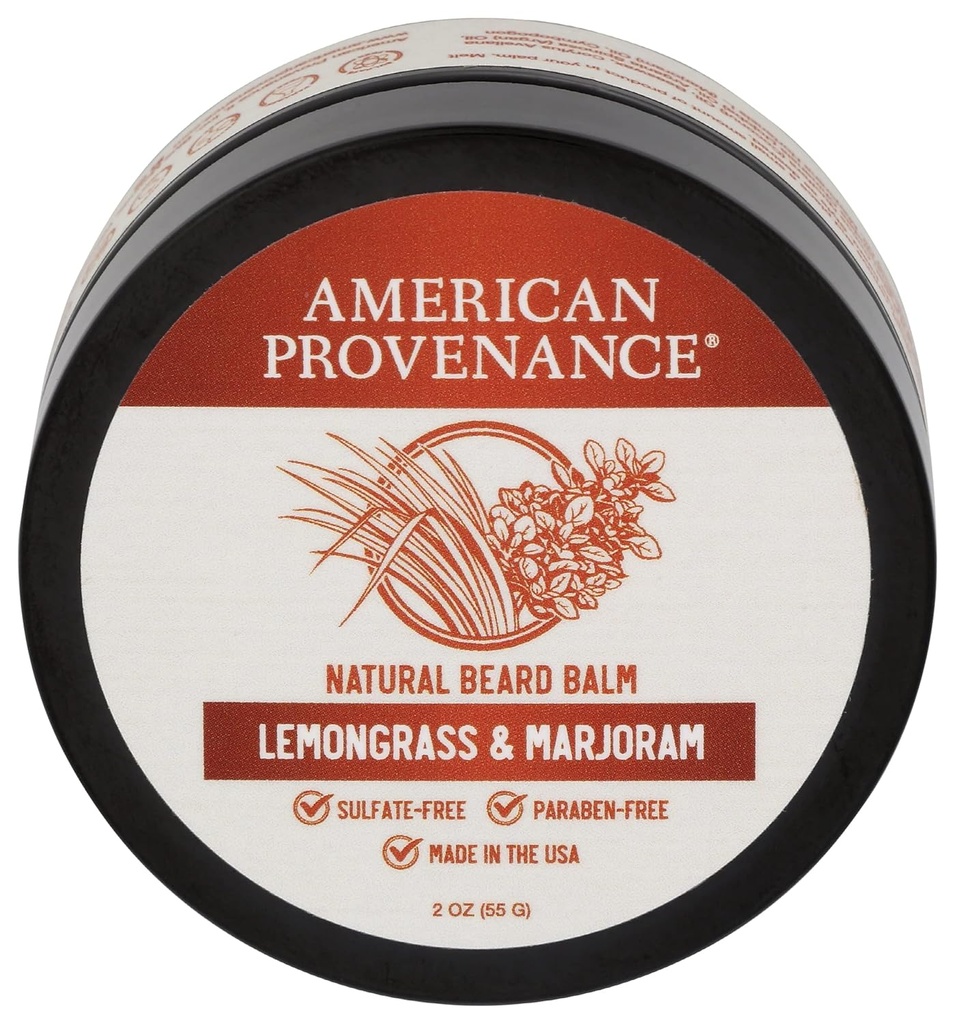 American Provenance Premium Natural Beard dan Kumis Balm for Men with Shea Butter, Jojoba Oil, Argan Oil - Grooming Balm yang Kondisi, Moisturizes dan Stratenthens Beards dan stomaches dari Any Leasure 124; Lemongrass & Camaroram, 2 oz (Paket 1)