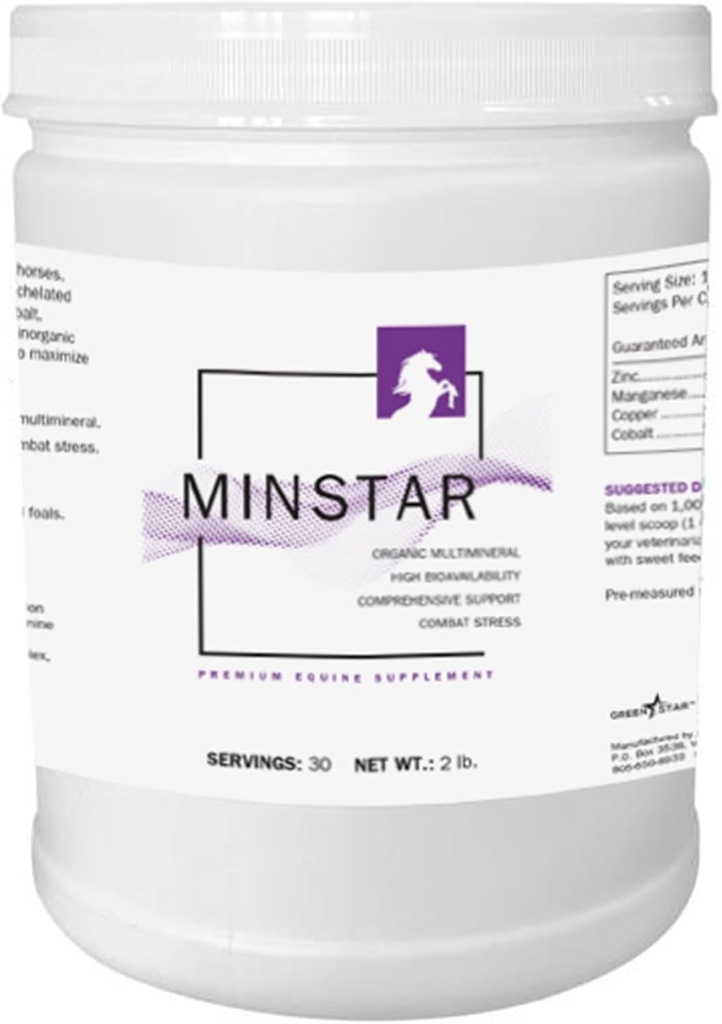 Green Star, MinStar, Powder Equined Suplement, Feed Additity, 2 Lbs