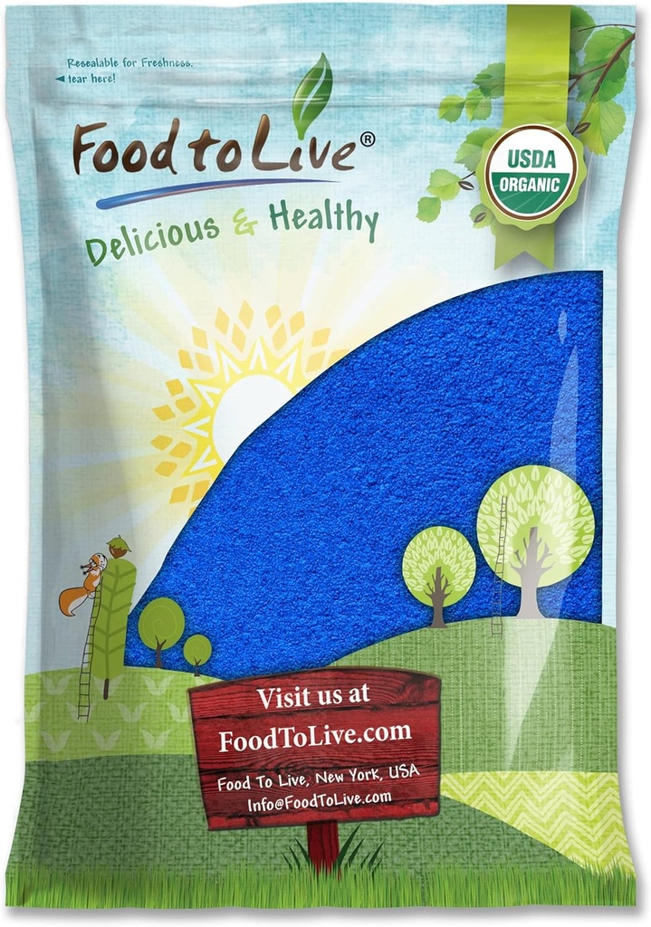 Makanan untuk Powder Biru Organik Hidup, 8 Poundster- Non- GMO, Murni Raw Blue- Green Algae Ektract, Vegan, Non-Irradiated, Great for Juice, Smoothies, Shakes, Minuman, dan Warna Makanan