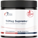 Design for Health TriMag Supreme Powder - 300mg Triple Magnesium Drink - May Support Heart Health & Energy - Magnesium Ospin, Glycerophosphate + Bisglycinate Chelate (30 Pelayan / 150g)