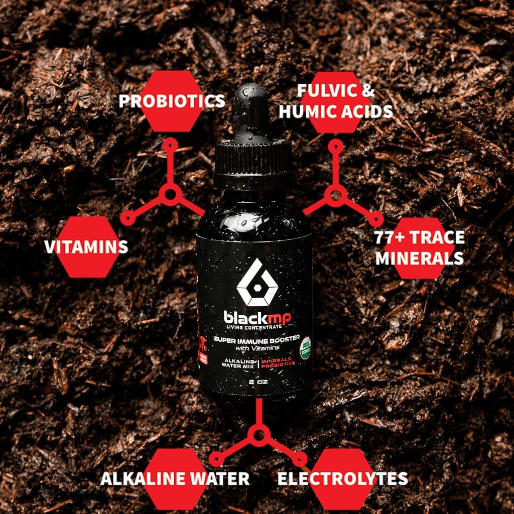 Super Immune Booster Drops with Vitamin - Farmasi Grade Fulvic & Humic Acids & USDA Sertifikasi Organic Progories. Kembalikan Kesehatan Gut, Memperkuat Sistem kekebalan tubuh dan Fungsi Bodily. - 2oz