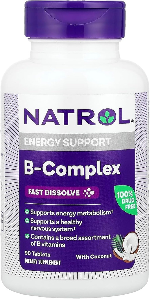 Natrol B- Complex, Quast Dissolve, Coconut, 90 tablet