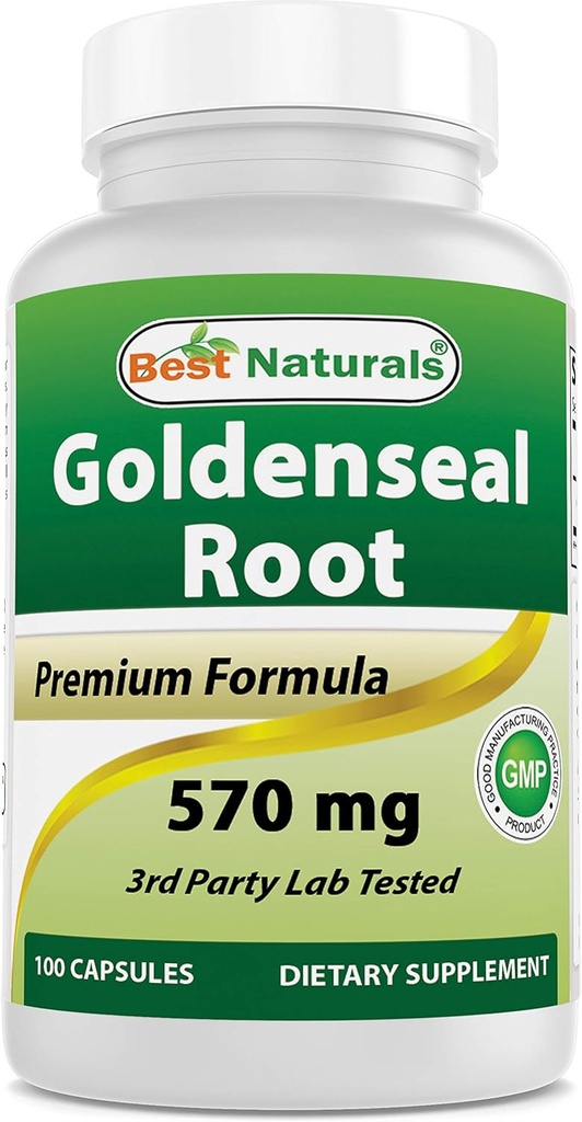 Terbaik Goldenseal Root 570 mg (Non- GMO) 100 Capsules