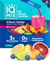 IQMIX Hydration Electrolite Powder - 4-1 Formula for Hydration, Mental Clarity, Mood & Recovery - Sugar- Free, Keto Drink Mix dengan Magnesium L- Thretonate & Lion 's Mane - 8 - Count Sampler (All Flavors)